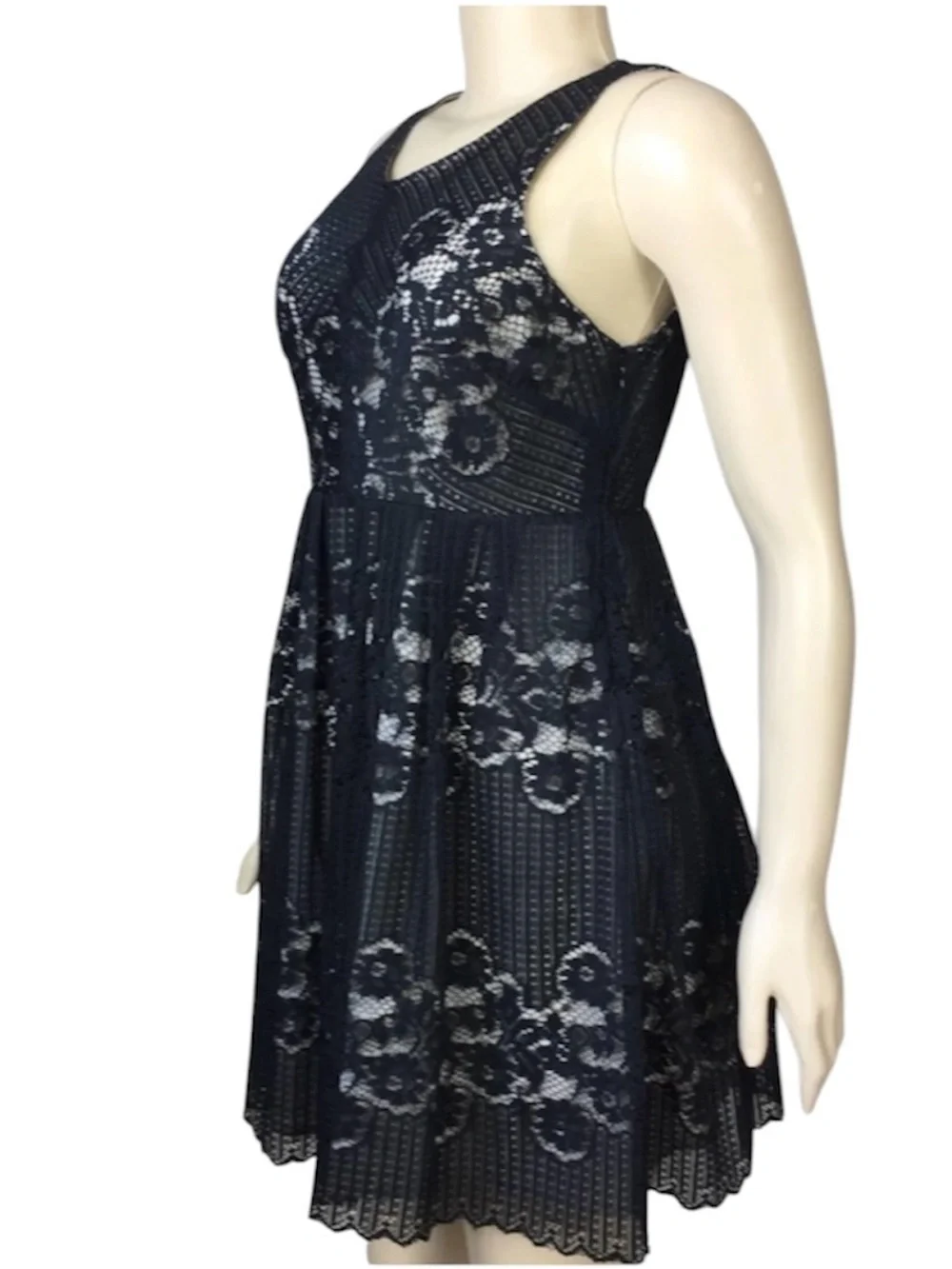 Free People backless black lace dress - Picture 3 of 4